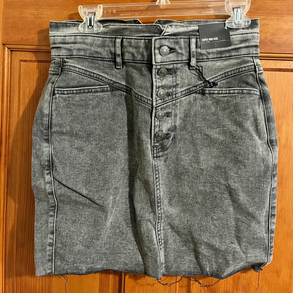 Express Black Jean Skirt